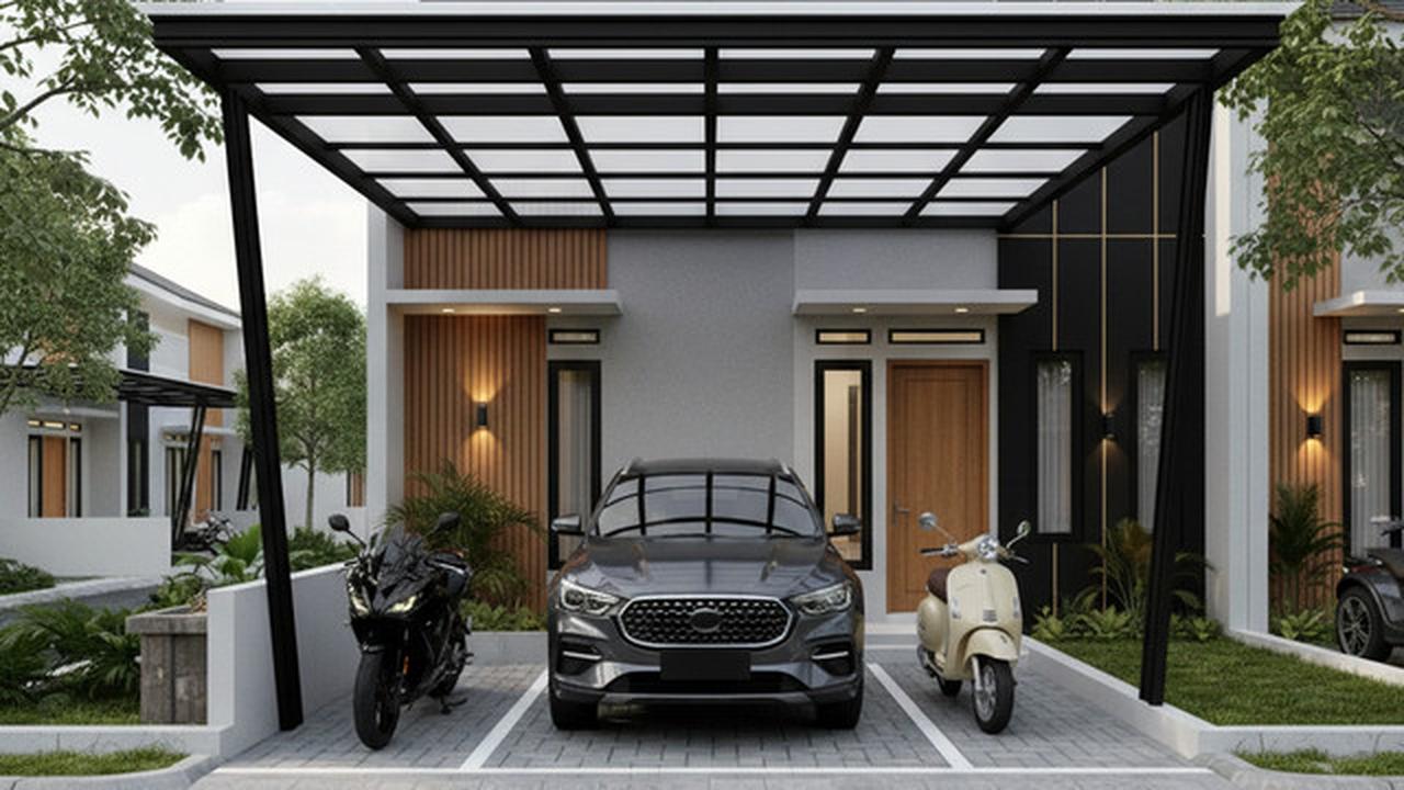Kanopi carport baja ringan custom Lestari Las Bintaro